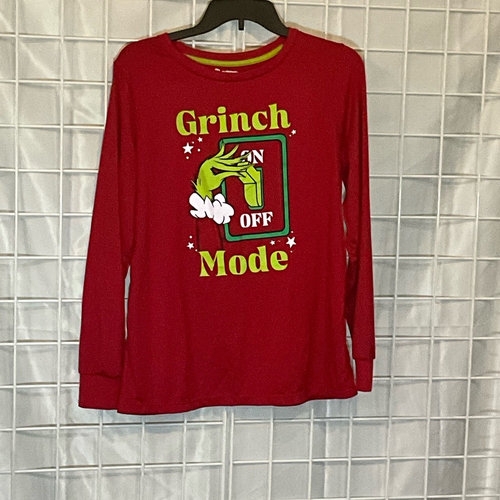 Grinch Mode Red Kids Shirt